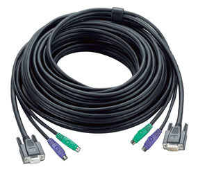 Aten PS/2 KVM Kablosu, VGA Monitör 15 Pin HDB Dişi, PS/2 Klavye 6 Pin Mini-DIN Erkek, PS/2 Mouse 6 Pin Mini-DIN Erkek VGA Monitör 15 Pin HDB Erkek, PS/2 Klavye 6 Pin Mini-DIN Erkek, PS/2 Mouse 6 Pin Mini-DIN Erkek, 10 Metre (ATEN-2L-1010P/C)