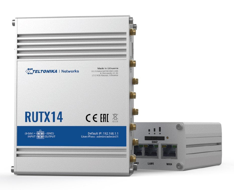 Teltonika 4G LTE CAT12 Endüstriyel Hücresel Router (TE-RUTX14)