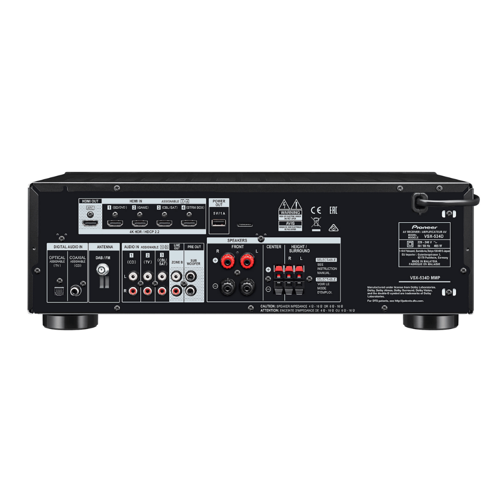 Pioneer VSX 534D 80 Watt 5.2 Kanal Ev Sinema Amplifikatörü 4