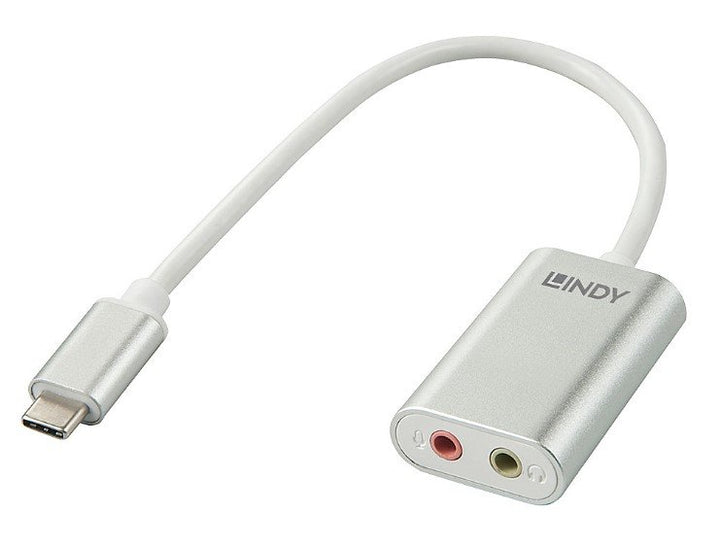 Lindy USB Tip C Ses Çeviricisi, USB C Erkek 2 X 3.5mm Dişi (LIN-42711) 3