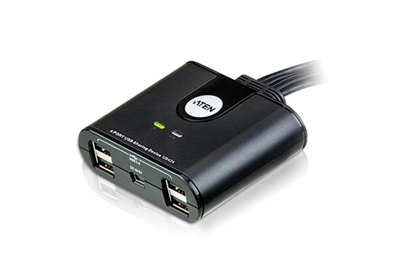 Aten USB Arayüzüne Sahip Cihazları Paylaştıran Switch, USB 2.0 , 4 PC, 4 USB Cihaz (4-Port USB Peripheral Sharing Device) (ATEN-US424)