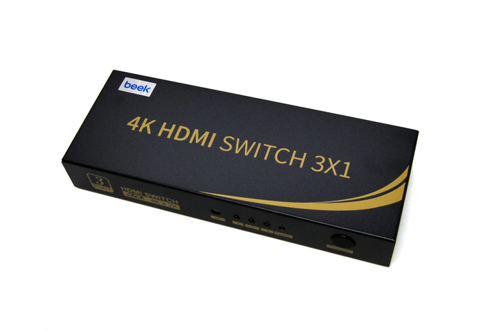 Beek 3 Port Ultra HD 4K HDMI Switch, 3 Giriş - 1 Çıkış, Uzaktan Kumandalı, 4K2K, 3D Görüntü Formatlarını Destekler, HDMI 2.0, HDCP 2.3 Uyumlu (BS-VSW-HD31UH)