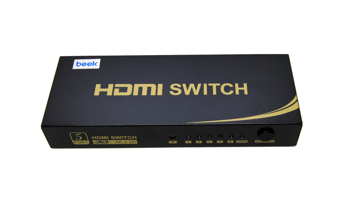 Beek 5 Port Ultra HD 4K HDMI Switch, 5 Giriş - 1 Çıkış, Uzaktan Kumandalı, 4K2K, 3D Görüntü Formatlarını Destekler, HDMI 2.0, HDCP 2.3 Uyumlu (BS-VSW-HD51UH) 3