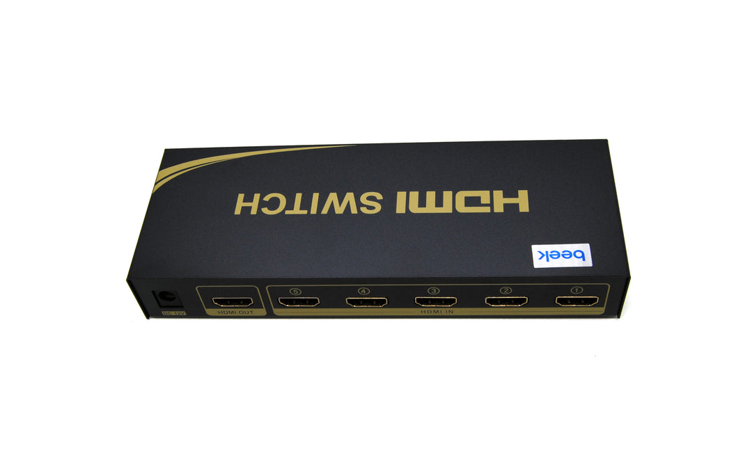 Beek 5 Port Ultra HD 4K HDMI Switch, 5 Giriş - 1 Çıkış, Uzaktan Kumandalı, 4K2K, 3D Görüntü Formatlarını Destekler, HDMI 2.0, HDCP 2.3 Uyumlu (BS-VSW-HD51UH) 5