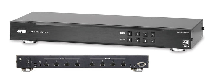 Aten 4K HDMI Video Matrix Switch, 4 Giriş (HDMI Arayüzlü Kaynak Cihaz), 4 Çıkış (HDMIArayüzlü Görüntü Aygıtı), Infrared Uzaktan Kumanda Cihazı İle Birlikte (ATEN-VM0404HA)