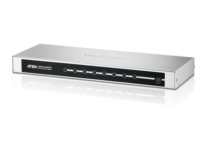 Aten 8 Port HDMI Switch, 8 Giriş - 1 Çıkış, Infrared Uzaktan Kumanda Cihazı İle Birlikte (ATEN-VS0801H)