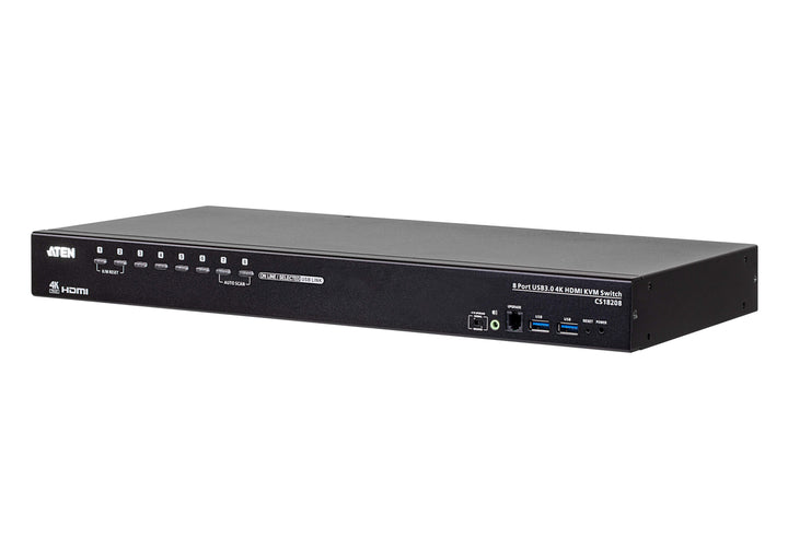 Aten 8-Port USB 3.0 4K HDMI KVM Switch, Kabin Tipi, Kabin Montaj Kiti Ürün İle Birlikte Gelir (ATEN-CS18208)