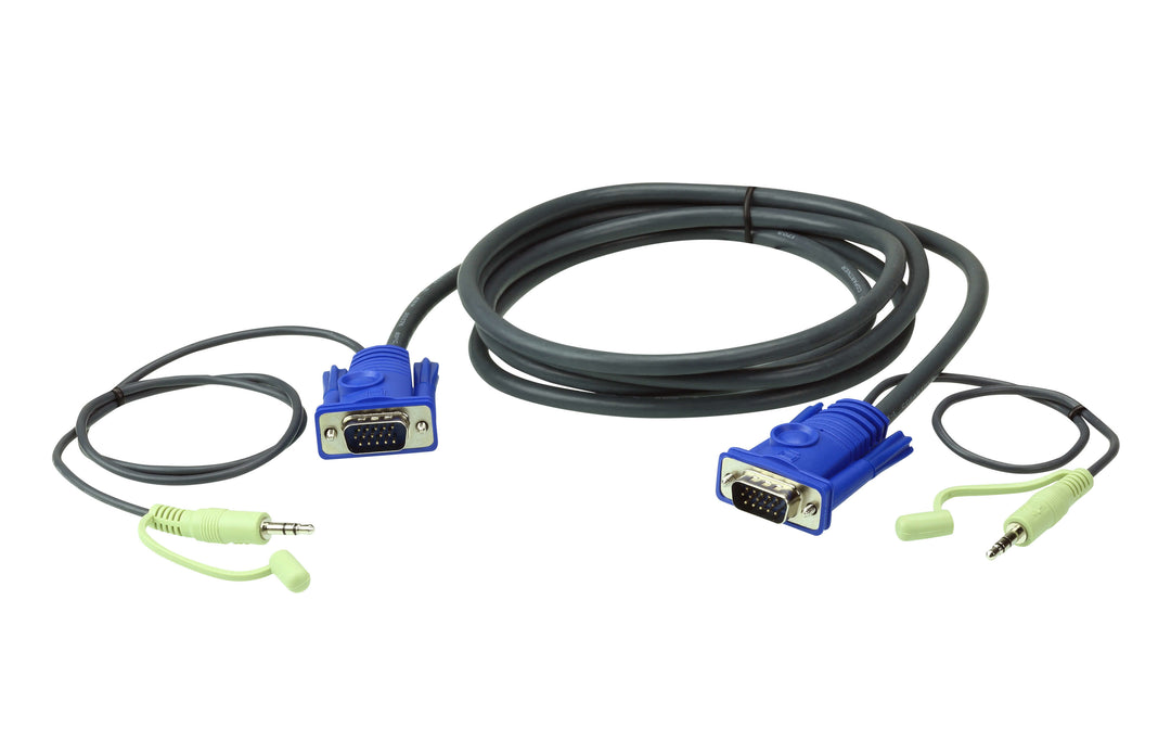Aten VGA Kablosu, 15 Metre, 3.5mm Stereo Ses Bağlantılı (ATEN-2L-2515A)