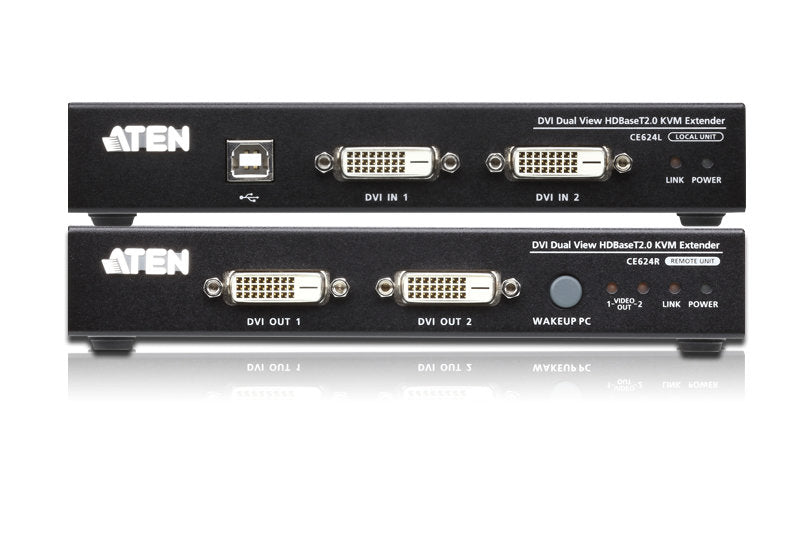 Aten USB DVI Dual View HDBaseT™ 2.0 KVM (Keyboard/Video Monitor/Mouse) Mesafe Uzatma Cihazı (1920 X 1200 @100 M Ya Da 150m) (ATEN-CE624) 3