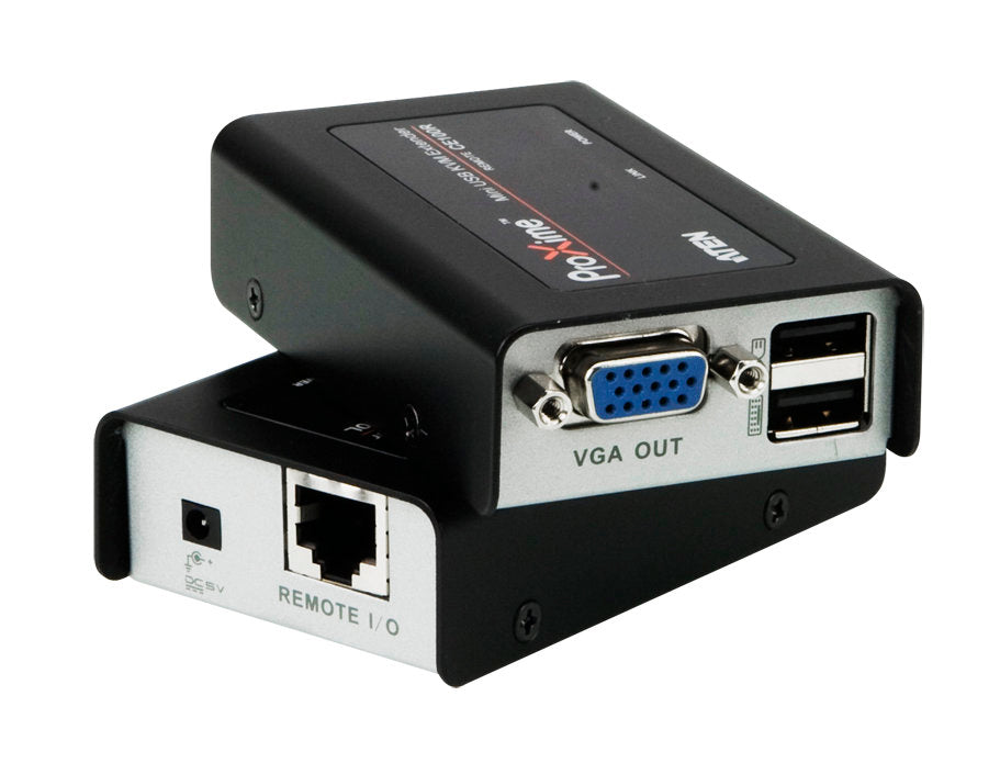 Aten VGA Cat 5 KVM (Keyboard/Video Monitor/Mouse) Mesafe Uzatma Cihazı, USB Konsol, 100 Metre (ATEN-CE100)