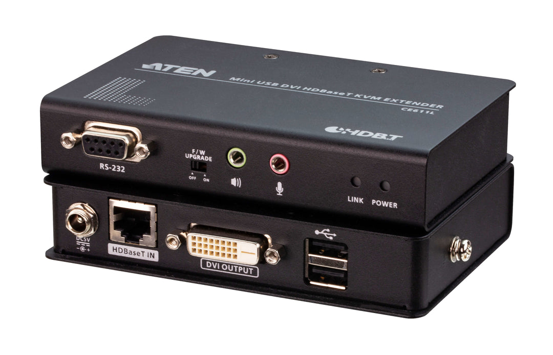 Aten Mini USB DVI HDBaseT™ KVM Mesafe Uzatma Cihazı (1920 X 1200@100m) (ATEN-CE611)