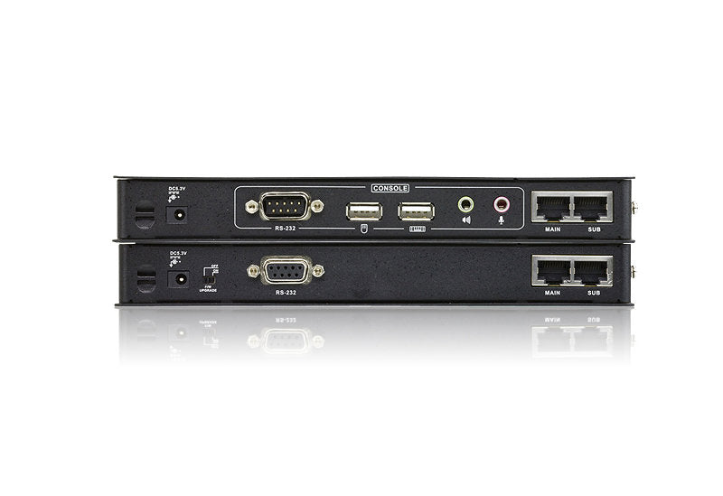 Aten DVI Dual View Cat 5 KVM (Keyboard/Video Monitor/Mouse) Mesafe Uzatma Cihazı, Ses (Hoparlör Ve Mikrofon) Bağlantı Desteği, 60 Metre, USB Konsol, ESD Ve Gerilimdeki Ani Yükselmelere Karşı Korumalı (ATEN-CE604) 2