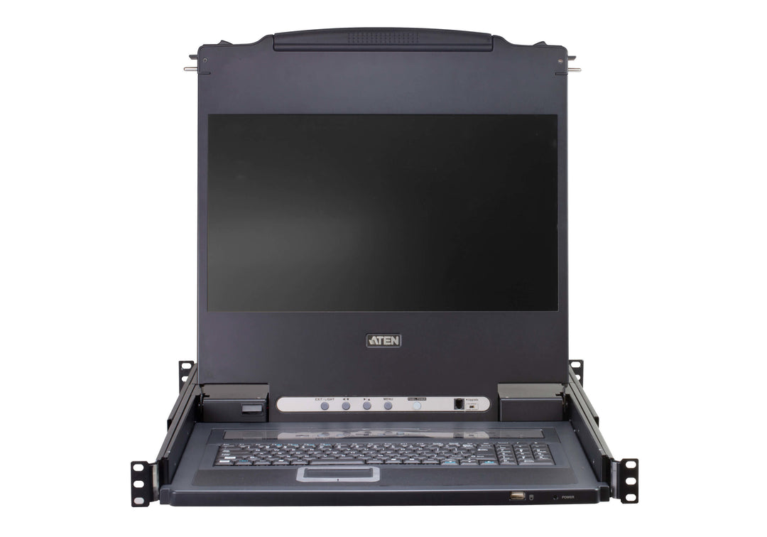 Aten 17.3&quot; LCD 16-Port PS/2-USB VGA Single Rail LCD KVM Switch (Turkish Keyboard) (ATEN-CL5716MWT) 4