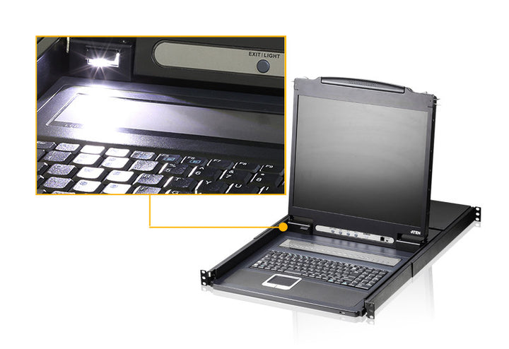 Aten 19” LCD KVM Switch, Amerikan Klavyeli (ATEN-CL1308NA)