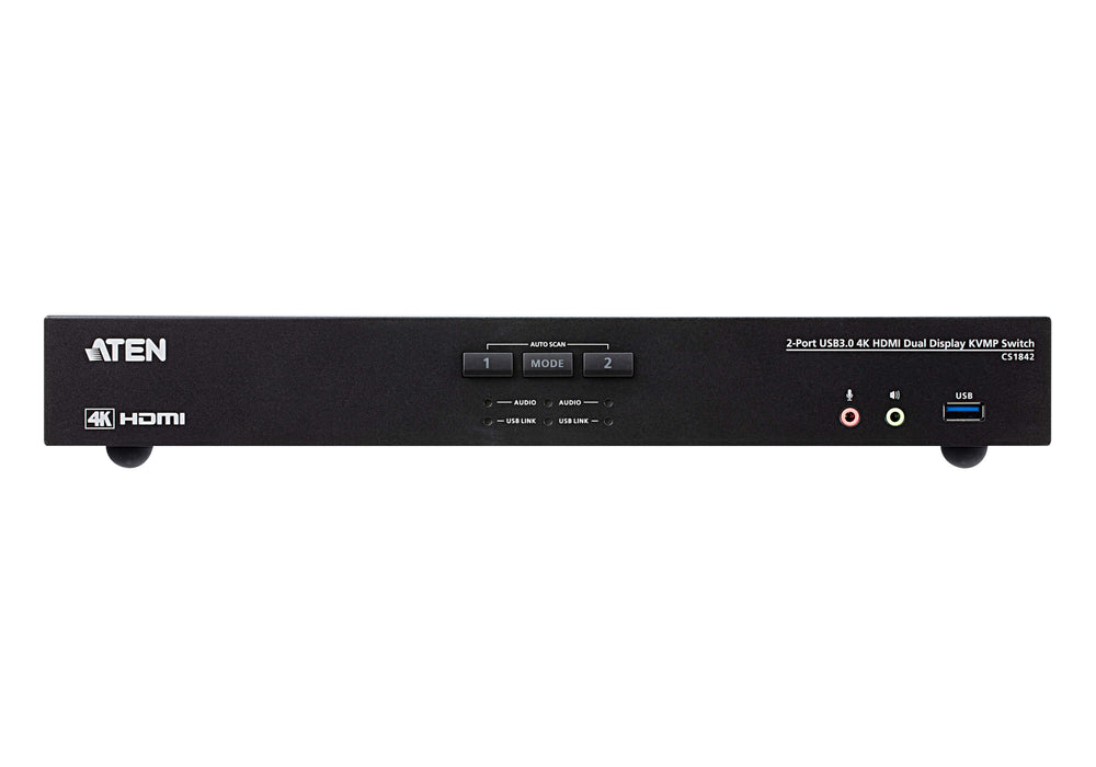 Aten 2-Port USB 3.0 4K HDMI Dual Display KVMP™ Switch (ATEN-CS1842) 2