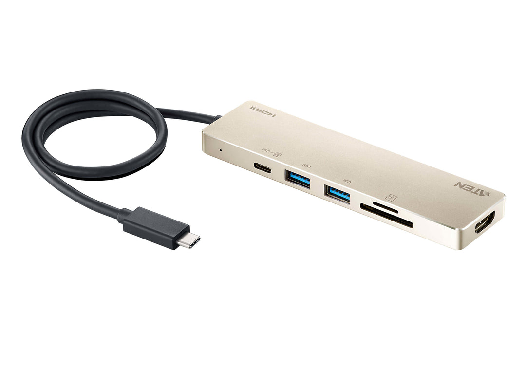 Aten USB-C Multiport Mini Dock With Power Pass-Through (ATEN-UH3239)