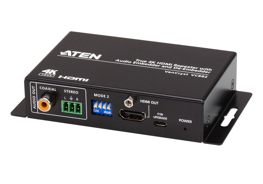 Aten True 4K HDMI Repeater With Audio Embedder And De-Embedder (ATEN-VC882)