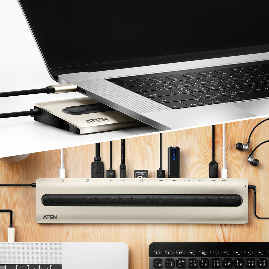 Aten USB-C Multiport Dock With Power Pass-Through (ATEN-UH3237) 7