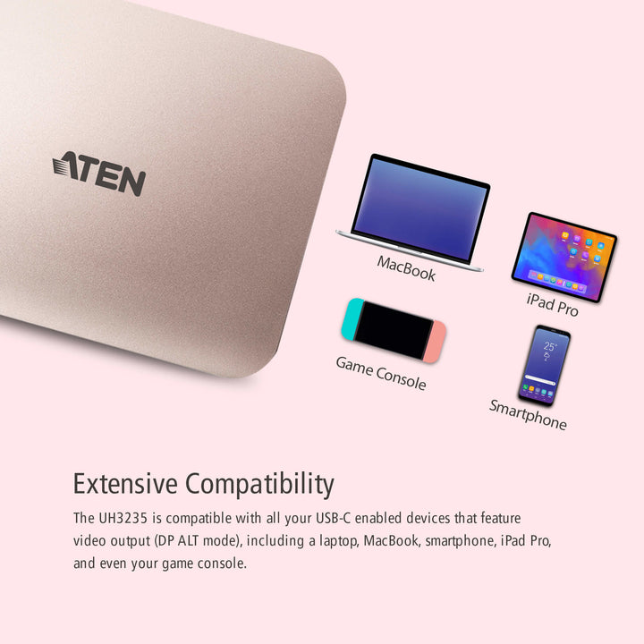 Aten USB-C 4K Ultra Gaming Mini Dock With Power Pass-Through (ATEN-UH3235)