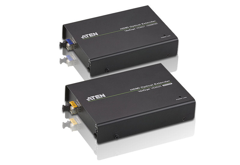 Aten HDMI Fiber Mesafe Uzatma Cihazı, LC Singlemode 600 Metre, Alıcı (Receiver) Ve Verici (Transmitter) Birim Dahil (ATEN-VE882)