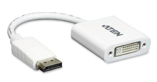 Aten DisplayPort (DP) DVI Adaptörü, DP Erkek - DVI-I Dişi, DP1.1a, DVI1.1, 1920x 1080 @60Hz, Kablolu, 0.20 Metre (ATEN-VC965)
