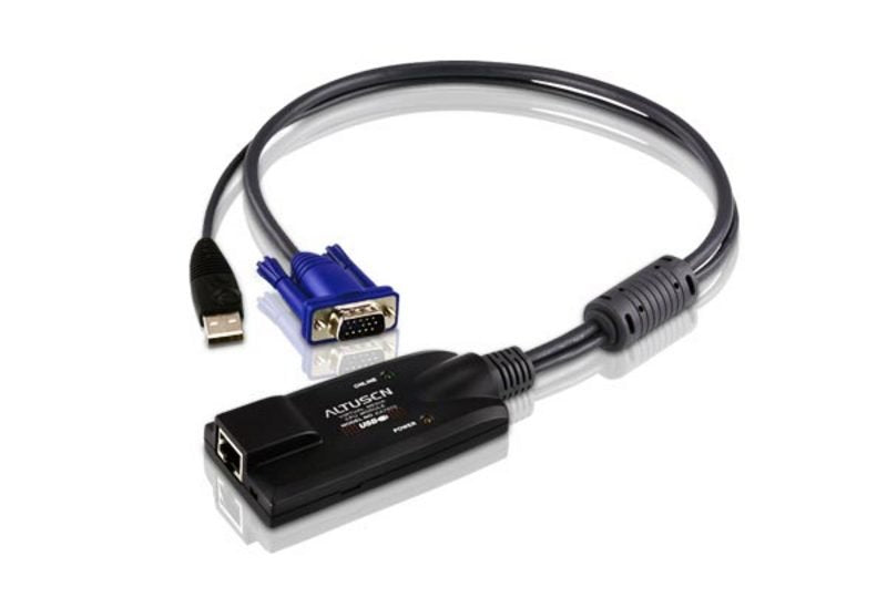 Aten USB KVM Adaptörü (CPU Modül), KVM Kablosunun PC`Nin USB Portuna Bağlanması İçin Adaptör, Maksimum Mesafe 40 Metre, ATEN-KH2508A, ATEN-KH2516A İle Birlikte Kullanılır (ATEN-KA7570)