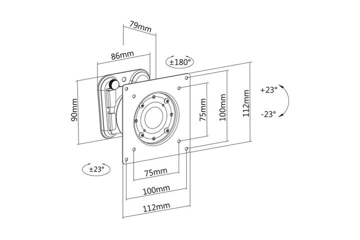 Digitus Ekran Taşıyabilen Askı Aparatı, Maksimum 81 Cm, 32 İnç Ekran, 45ø Derece Sağa Sola, 360ø Derece Kendi Ekseninde Döner, Yükseklik 80 Mm, Maksimum Yük Kapasitesi 15kg, VESA 100 X 100mm, Duvara Monte Edilebilir, Siyah Renk (DA-90307) 5