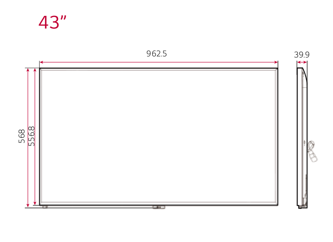 LG 43UH5J-H 43 Inch 4K UHD 7/24 500 Nit Endüstriyel Signage Monitör