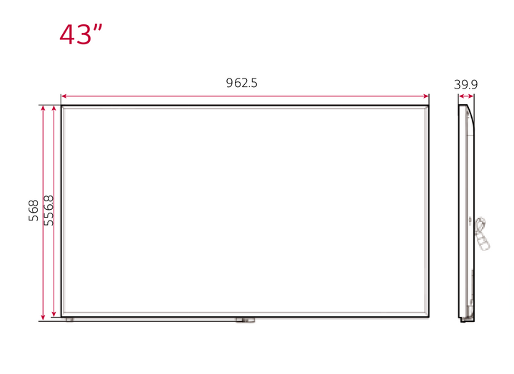 LG 43UH5J-H 43 Inch 4K UHD 7/24 500 Nit Endüstriyel Signage Monitör