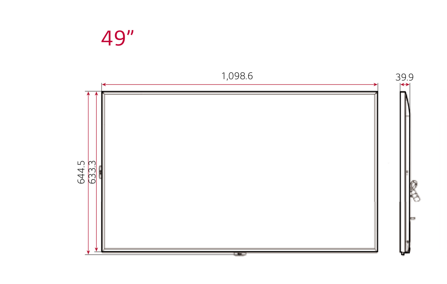 LG 49UH5J-H 49 Inch 4K UHD 7/24 500 Nit Endüstriyel Signage Monitör