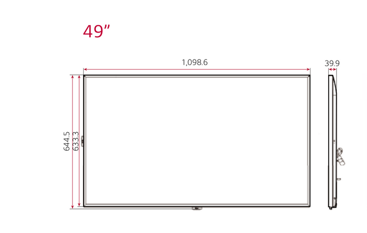 LG 49UH5J-H 49 Inch 4K UHD 7/24 500 Nit Endüstriyel Signage Monitör