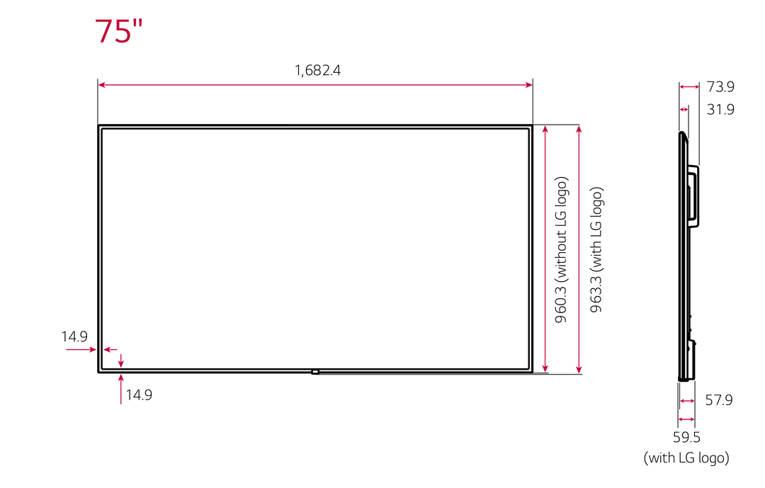 Hotel Resepsiyon Bilgi Ekranı - 75 Inch Ultra HD 7/24 500 Nit Endüstriyel Signage Monitör 6